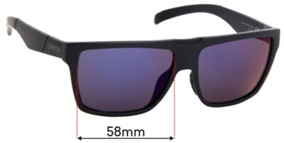 SFx Replacement Sunglass Lenses Fits Smith Edgewood - 58mm Wide