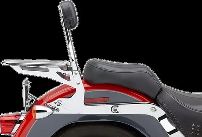 Cobra 14in Chrome Detachable Backrest Kit Harley Softail Deuce 00-07