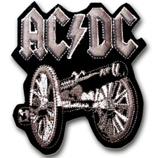 M Size ACDC AC/DC Patch Embroidered Applique Emblem Heavy Metal Band Hells Bell