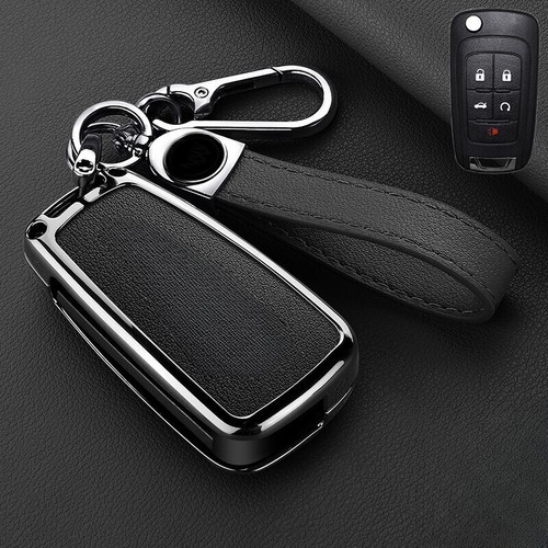 Zinc Alloy Leather Car Key Case Cover For Chevrolet Camaro Cruze Equinox Sonic - Picture 4 of 21