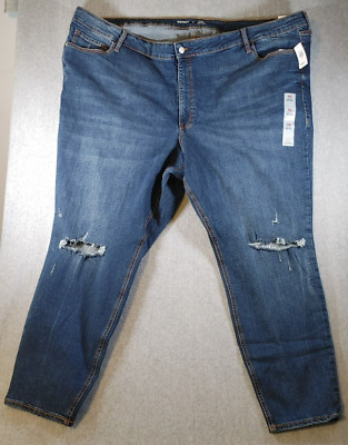 Old Navy Jeans Womens Size 30 Distressed Rockstar Super Skinny Dark Wash 52x28