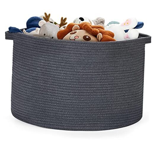 Blanket Basket - Cotton Rope Basket for Living Room, Baby 20