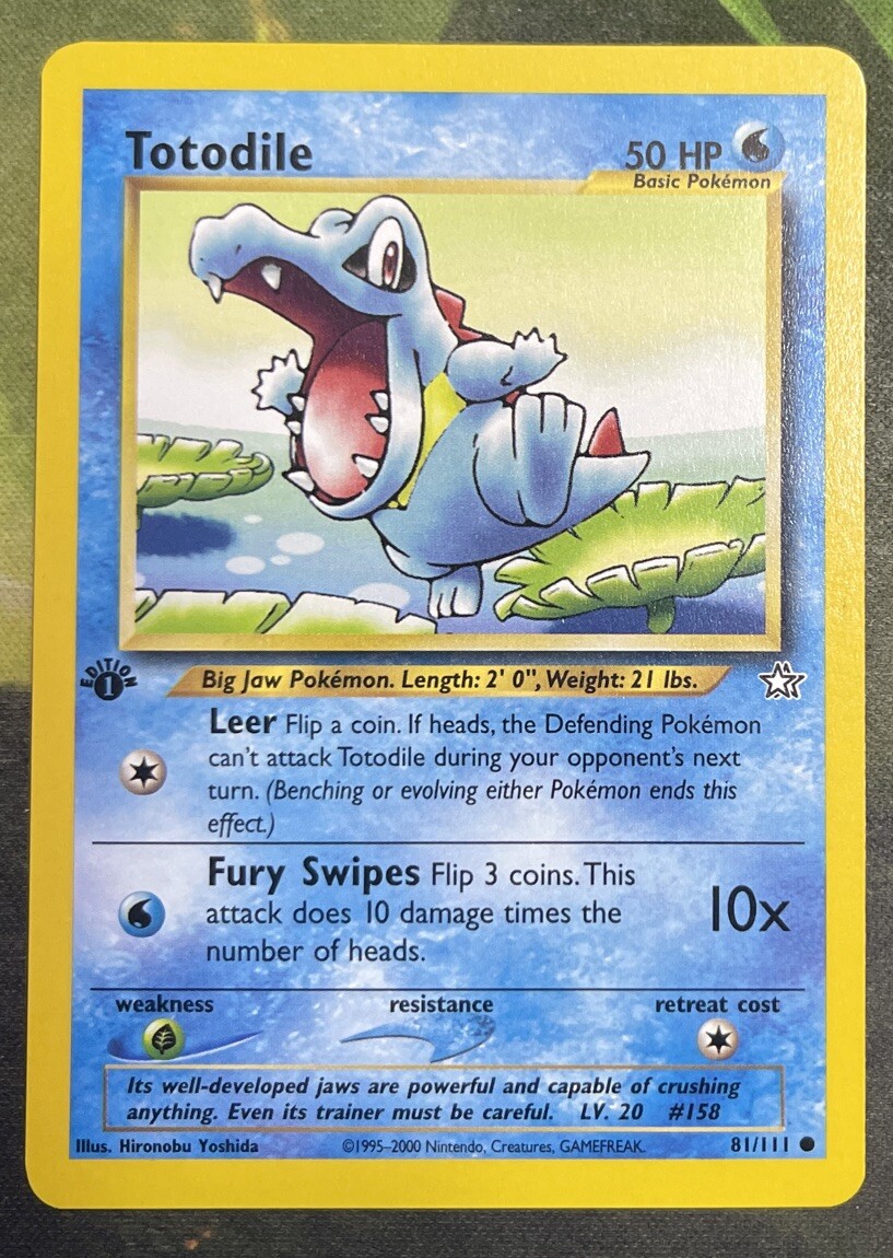 1st Edition Totodile 81/111 - Neo Genesis - Near Mint