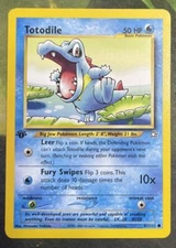 1st Edition Totodile 81/111 - Neo Genesis - Near Mint