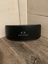 Armani Exchange A X Sun Eye Glasses Case Clamshell Hard Black Storage