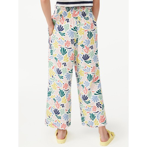 Free Assembly Girls Multicolor Floral Pull On Wide Leg Beach Pants Sz XL/14-16 - Picture 5 of 5