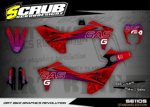 Decorazione Gas Gas SM 700 2022 2023 2024 2025 Adesivo Supermoto GASGASGAS *OPACO* - Foto 2 di 10