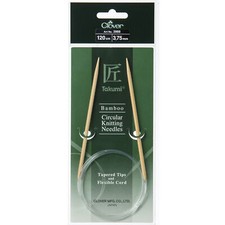 Clover Knitting Pins: Circular: Fixed: Takumi Bamboo: 120cm x 3.75mm 3