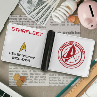Starfleet Command Wallet for Men - USS Enterprise Gift for Trekkie