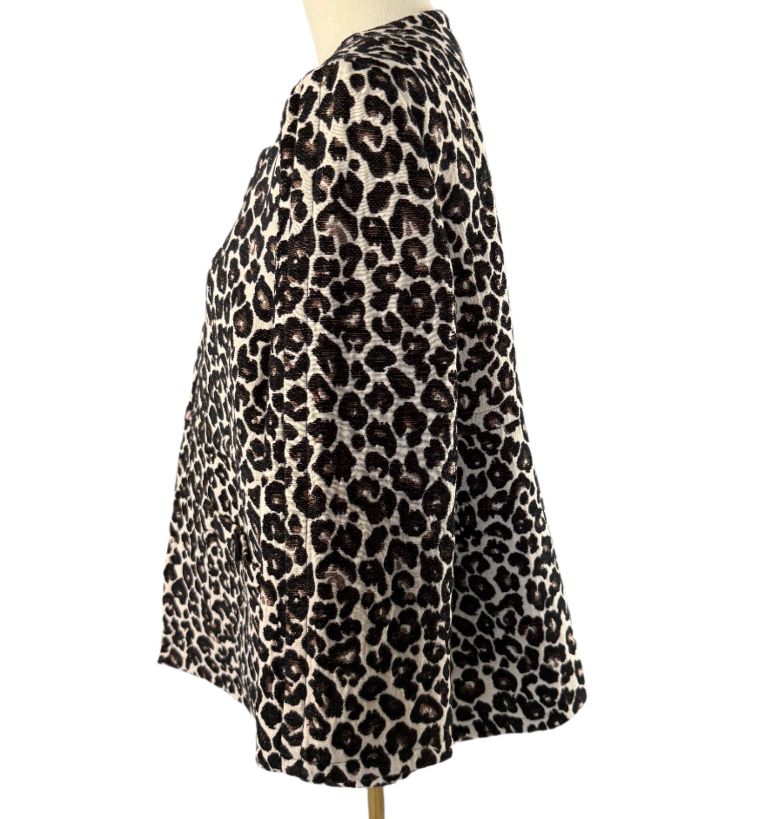 Chicos Leopard Print Lined Open Front Preloved Bl… - image 3