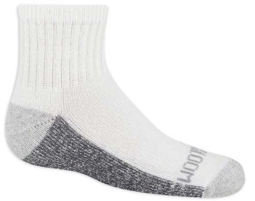 Boy's Fruit of the Loom Socks Ankle White/Gray (Shoe Size 4.5-8.5) Small 10 Pk - Picture 2 of 4