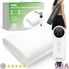 Massage Table Heating Pad W/ Temperature Control Digital Timer  Safety Features