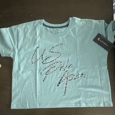 U.S. Polo Assn. Light Blue Rhinestone Men's Short Sleeve T-Shirt Size M
