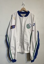 Vintage Mavericks Team Issue Gold Logo Oliver Miller Warm Up Jacket Champion 96