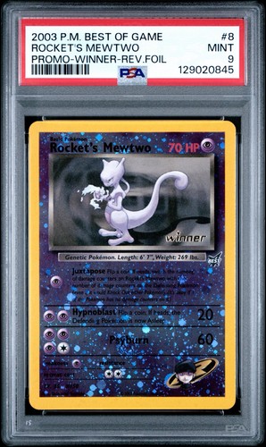 Rocket's Mewtwo graded PSA 9 for sale on eBay