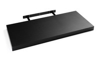 Wandboard Wandregal Wandbrett HäNgeregal Mdf Pvc Schwarz Matt 60 X 23,5 Cm