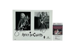 Alice In Chains Rare Jerry Cantrell Mike Inez Signed Promo Press Photo JSA COA