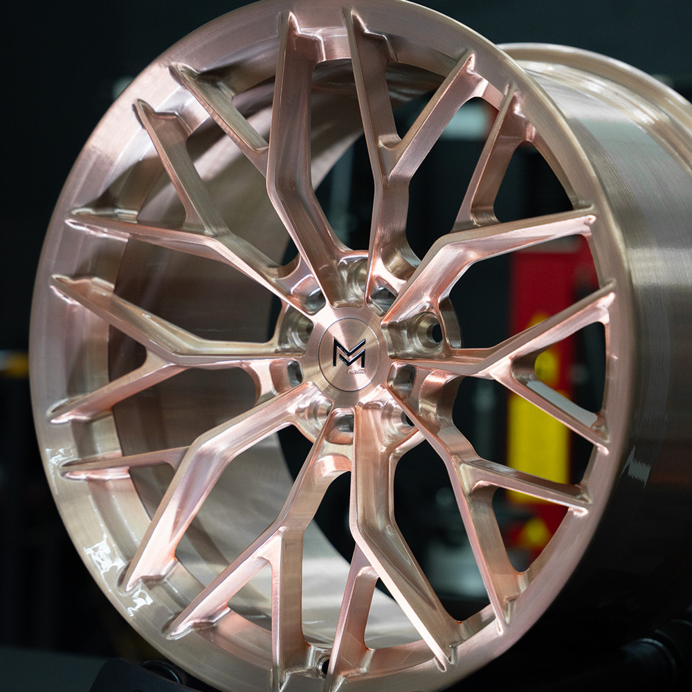 20" 21" Modern Muscle M20R Venom Forged Wheels Rose Gold Brushed for Audi R8