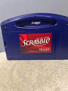 Scrabble Crossword Games Deluxe Edition -Has Roller
