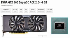 EVGA GTX 960 SuperSC 4GB GDDR5 Graphics Card 3x DP HDMI DVI 04G-P4-3967-KR
