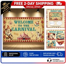 Halloween Carnival Backdrop 73x43 Inch Vintage Circus Photo Banner Retro Party