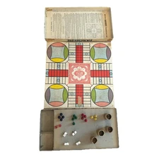Parcheesi Board Game Gold Seal Edition Selchow & Righter 1959 Vintage Missing 1