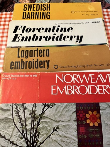 Vintage Coats Sewing/Embroidery Books: Lagartera, Norweave, Florentine & Swedish