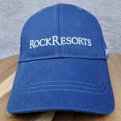 Helly Hansen Hat Cap Strap Back Blue White Logo Rock Resorts Staff Hat Mens