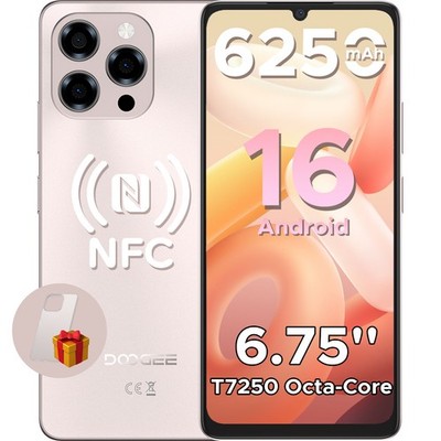 DOOGEE Note58 Pro 6.75 Inch Android 16 Smartphone 32GB+256GB 6250mAh Phone NFC