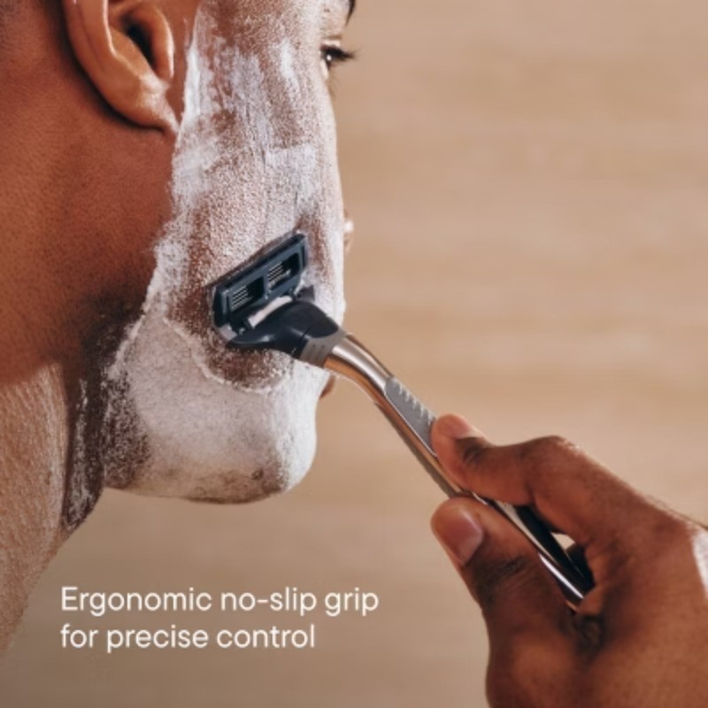 Harry's Original Razor Handle for Men with 2 Razor Blade Cartridges - Chrome