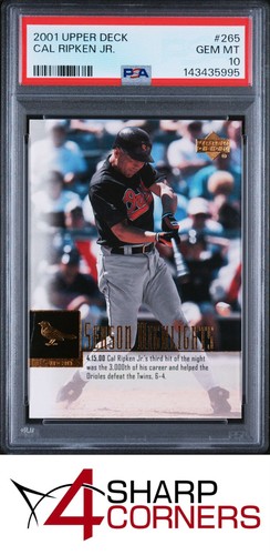 2001 UPPER DECK #265 CAL RIPKEN JR. ORIOLES HOF PSA 10