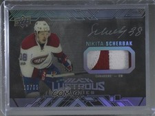 2017 SPx UD Black Lustrous Rookies Tier 1 19/65 Nikita Scherbak Patch Auto s9z