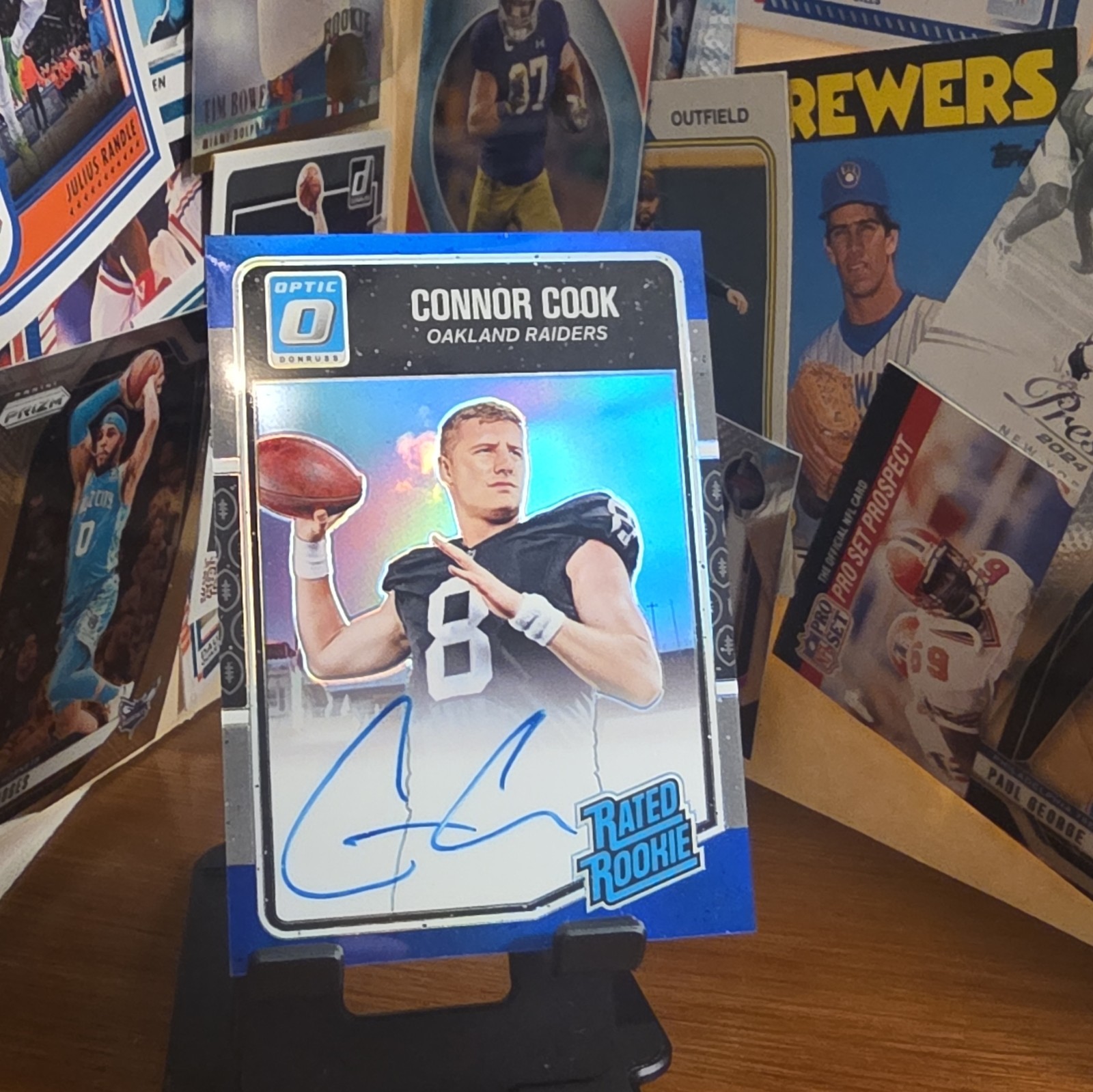 Connor Cook Panini Donruss Optic #160 Autograph Blue