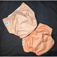 Noras Nursery Cloth Diaper Cover Peach Reusable One Size Snaps