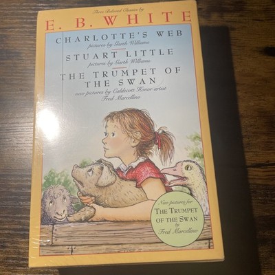 Illustrated Box Books Set E. B. White New Sealed Charlotte's Web Stuart Little
