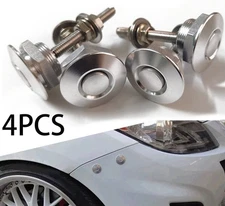 4*Auto Car Push Button Quick Release Hood Bonnet Pins Lock Clip Bumper Latch Kit
