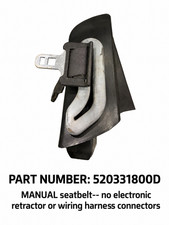 Oem 1998-2002 Dodge Ram 1500-3500 Manual Front Passenger Seat Belt Ext Cab Gray