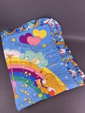Vintage 80s Care Bears Quilt Baby Blanket Crib Blanket Rainbow Trail