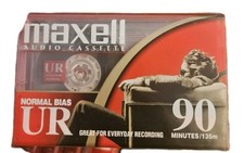 Maxwell UR 90 Minute Blank Audio Cassette Tapes Normal Bias New Sealed