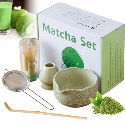 Premium Matcha Tee Zeremonie Set 5-teilig Traditionell Japanisch Bambusrührer