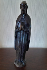 Hand Carved Wooden Religious Folk Art Figure Statue
