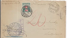 1917 APO 6, AEF France to Montana-Vermala, Switzerland fwd Lausanne ... (M7411)