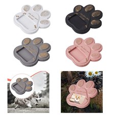 Paw Shaped Headstone Dog Memorial Stone Cement Grave Marker Accessories