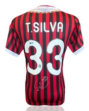 THIAGO SILVA SIGNED AC MILAN 2011/12 HOME SHIRT (ACG CERT AG19000)