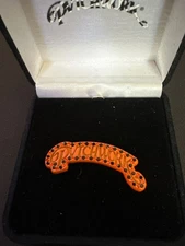 Pvtchwork Pin Lion Edition not Hat Club Rushmore Orange Pin Black Orange Stones