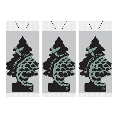 Little Trees Black Berry Clove Hanging Air Freshener 3-Pack Car Home Office