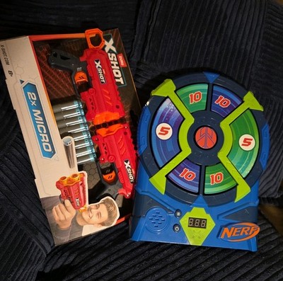 Zuru X-Shot 2x Micro Shot Guns AND Nerf  Target New (Target w/o Box)