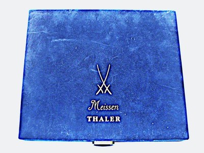 Münzbox  ''Meissen Thaler''  für 10 Porzellan Medaillen