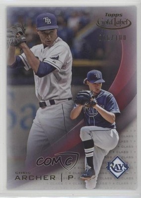 2016 Topps Gold Label Class 1 Red 16/100 Chris Archer #6 a3q