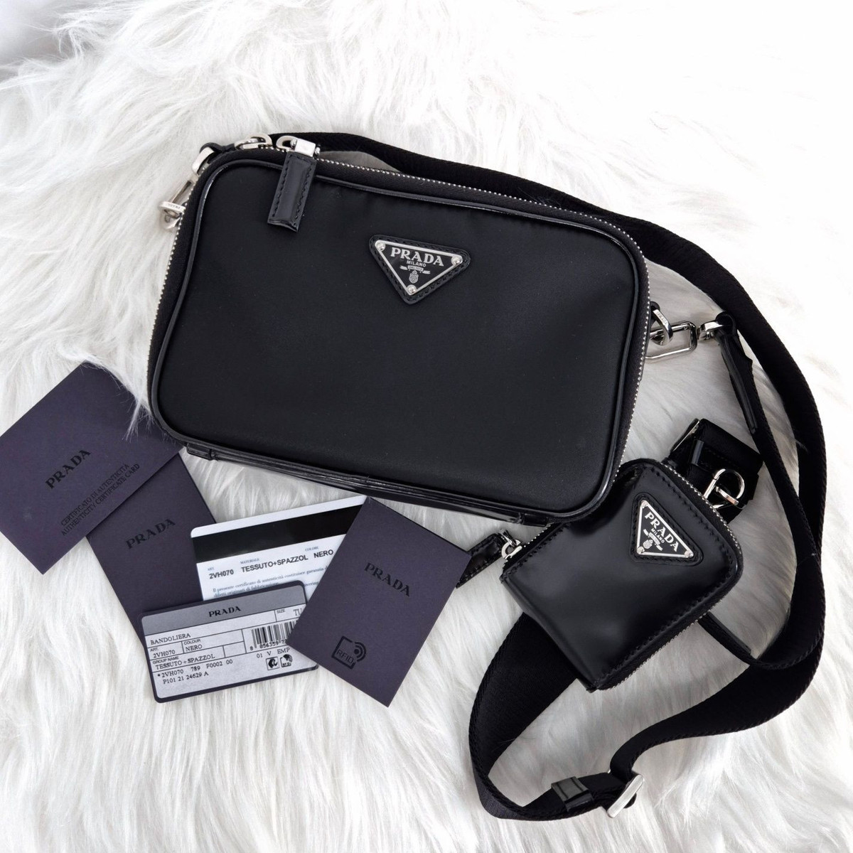 Prada Nylon Brushed Brick Crossbody Bag Black SKU1001 | eBay Prada Nylon Brushed Brick Crossbody Bag Black SKU1001 | eBay